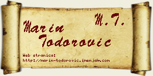 Marin Todorović vizit kartica